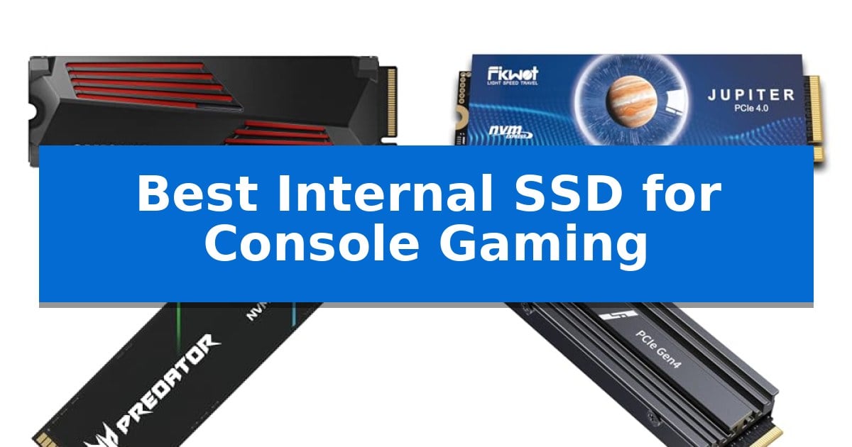 Best Internal SSD for Console Gaming