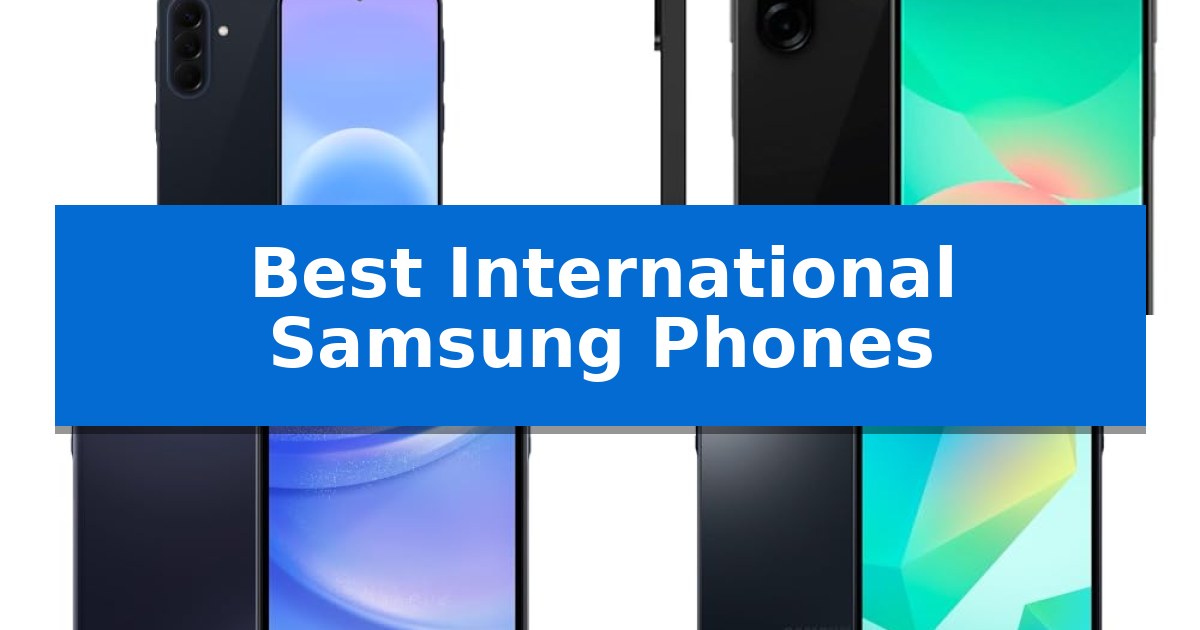 Best International Samsung Phones