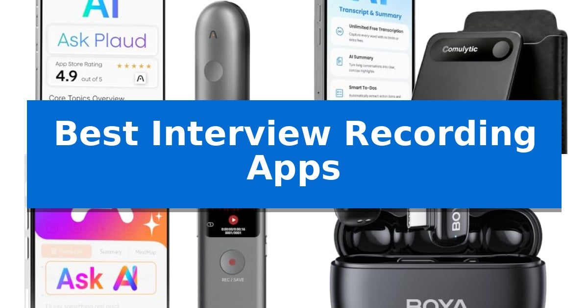 Best Interview Recording Apps