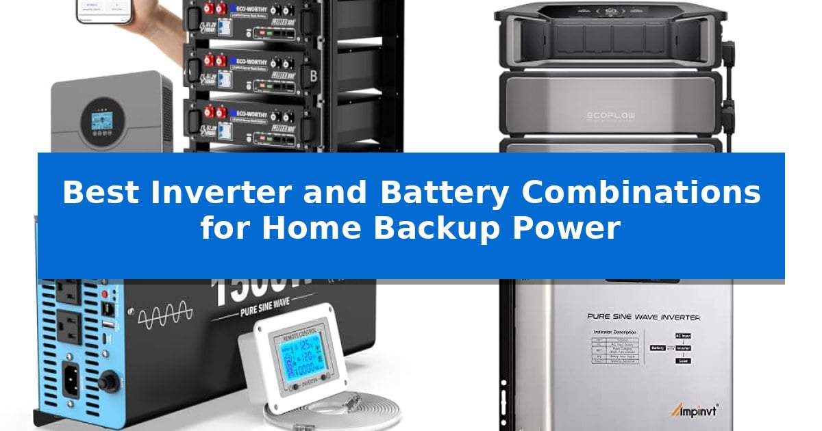 Best Inverter and Battery Combinations for Home Backup Power