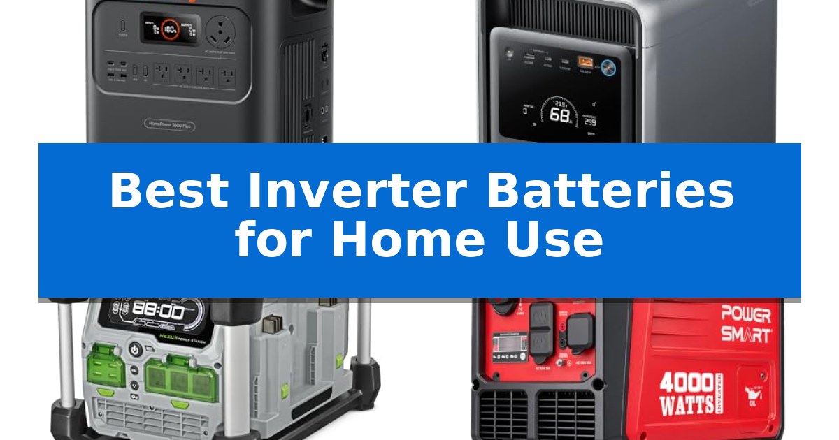 Best Inverter Batteries for Home Use