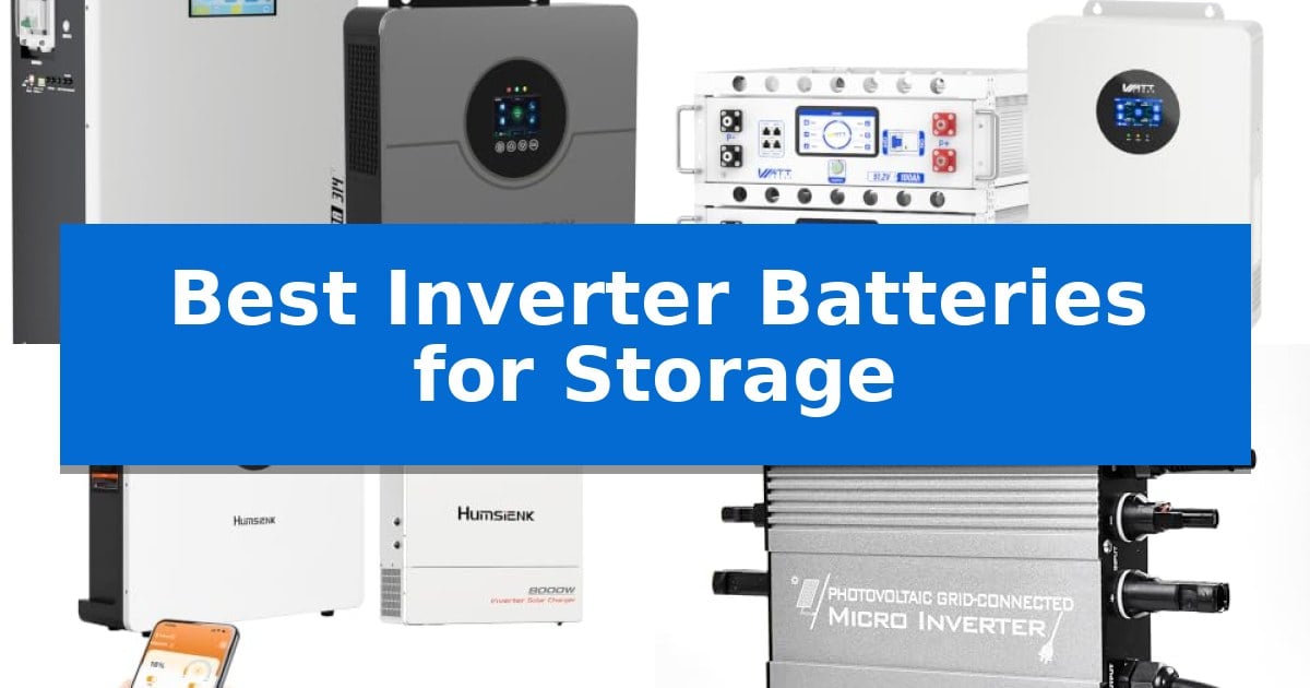 Best Inverter Batteries for Storage