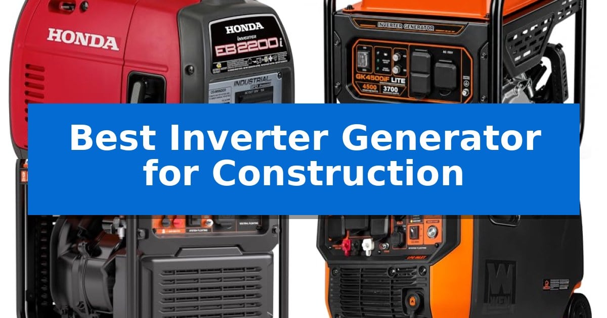 Best Inverter Generator for Construction