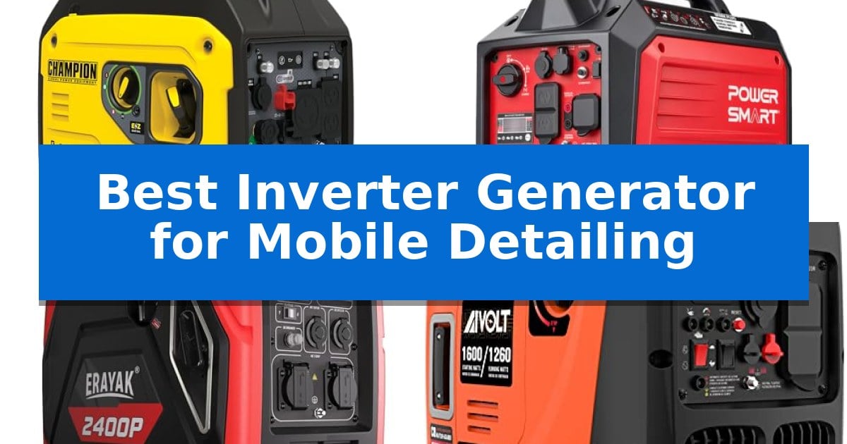 Best Inverter Generator for Mobile Detailing