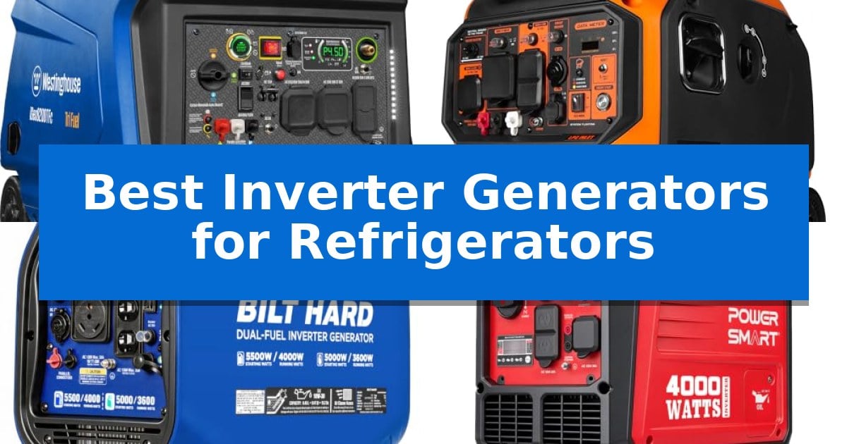 Best Inverter Generators for Refrigerators