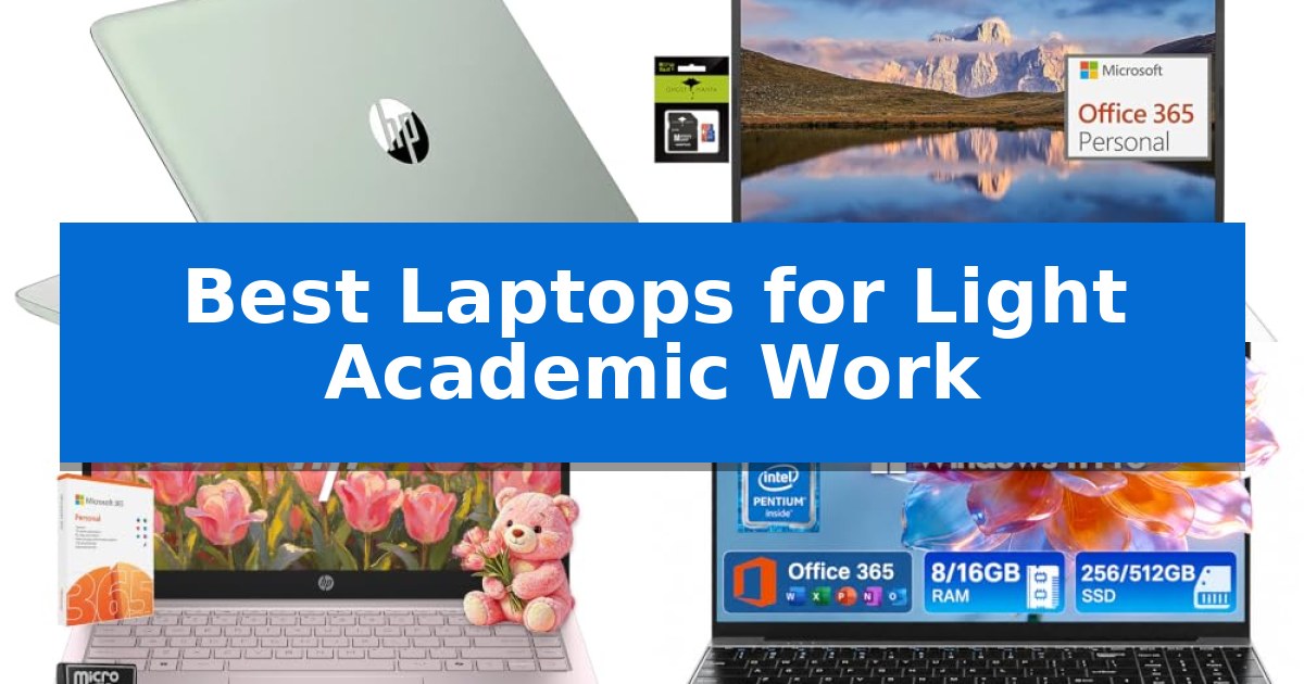 Best Laptops for Light Academic Work