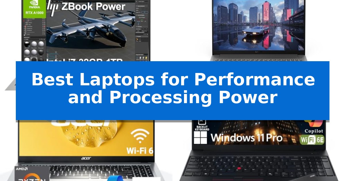 Best Laptops for Performance and Processing Power