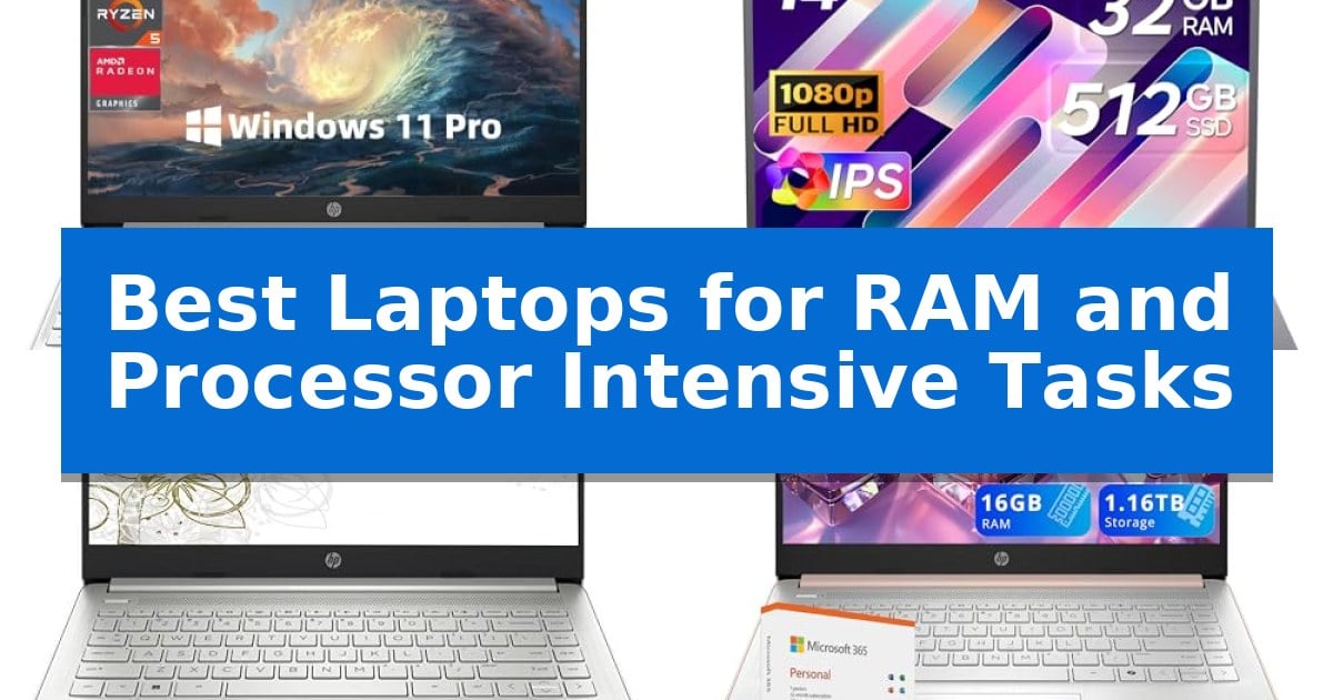 Best Laptops for RAM and Processor Intensive Tasks