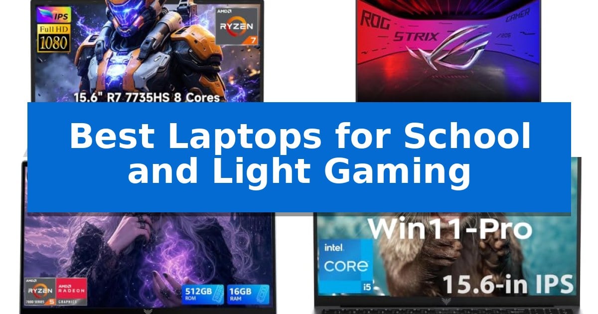 Best Laptops for School and Light Gaming