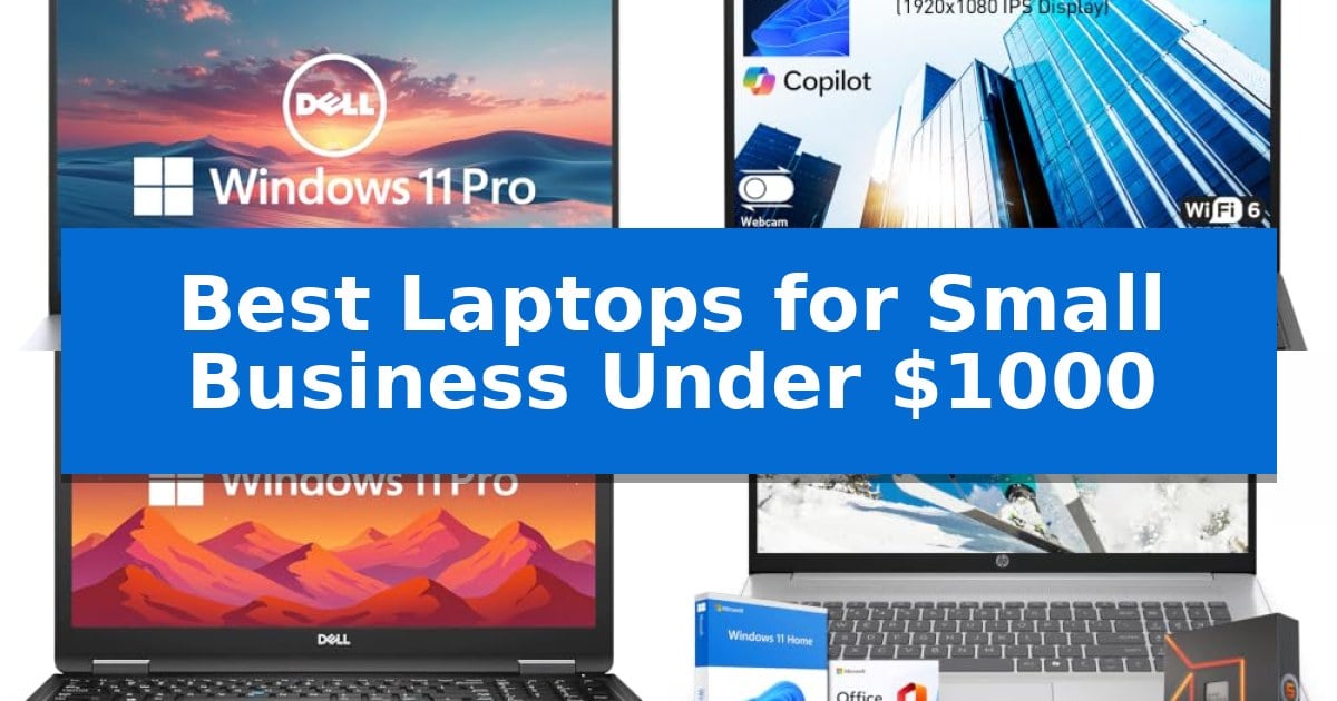 Best Laptops for Small Business Under $1000