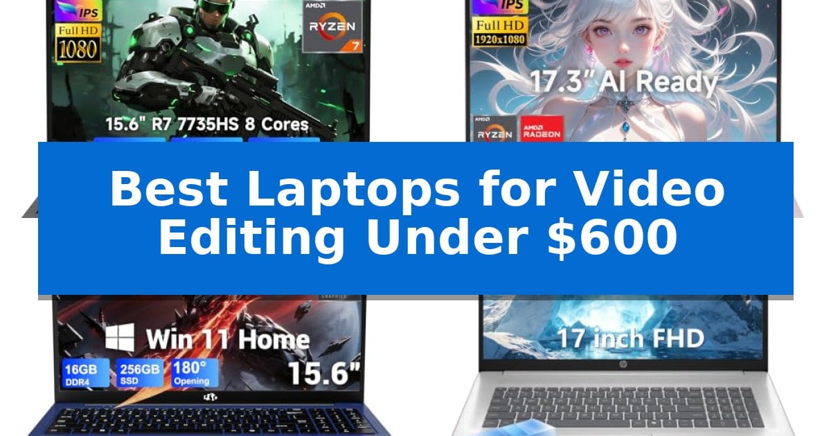 Best Laptops for Video Editing Under $600