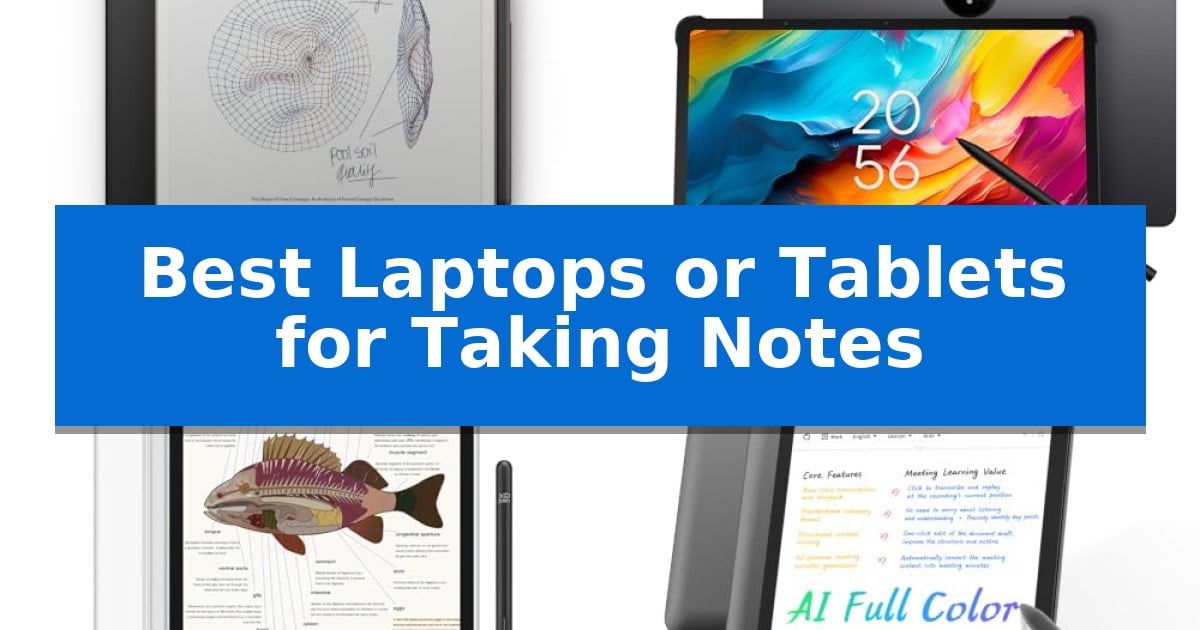 Best Laptops or Tablets for Taking Notes
