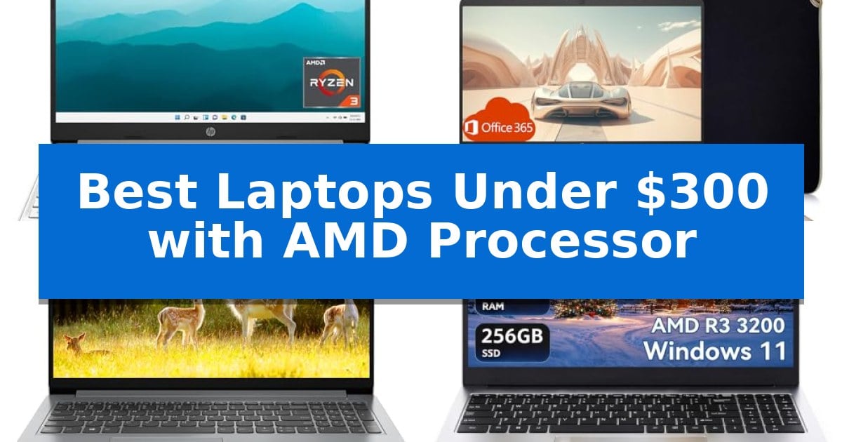 Best Laptops Under $300 with AMD Processor