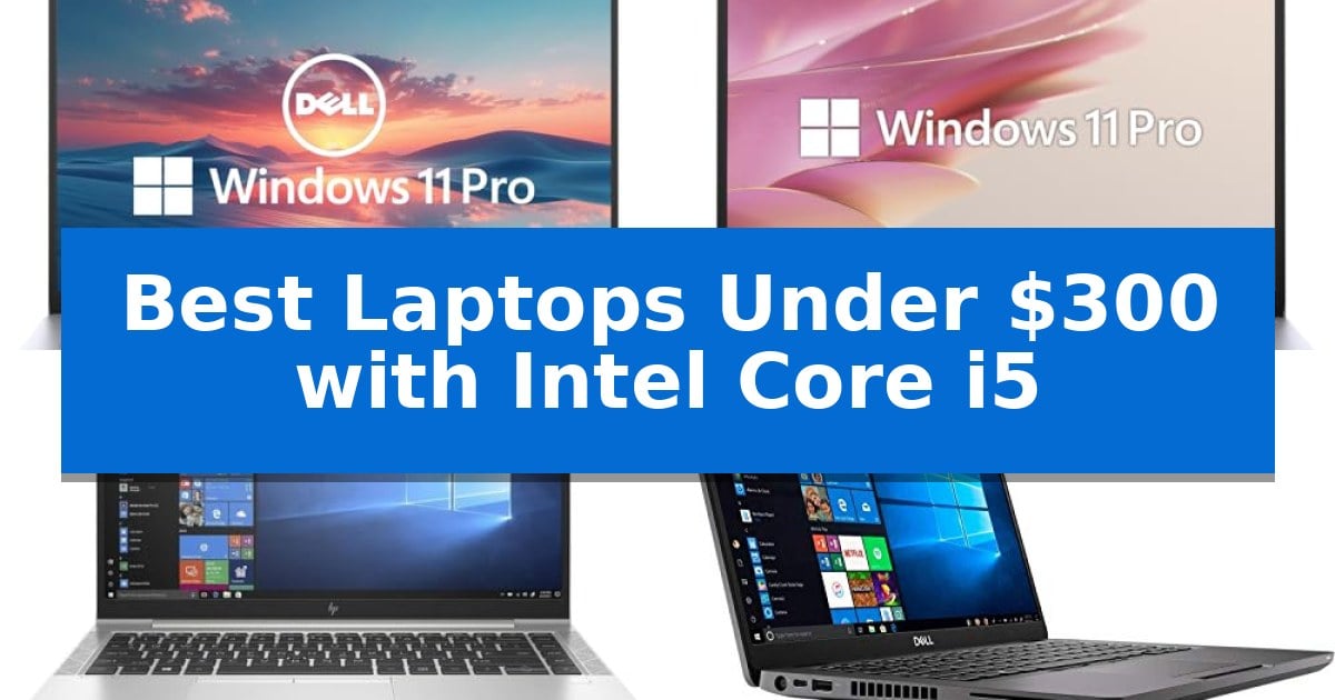 Best Laptops Under $300 with Intel Core i5