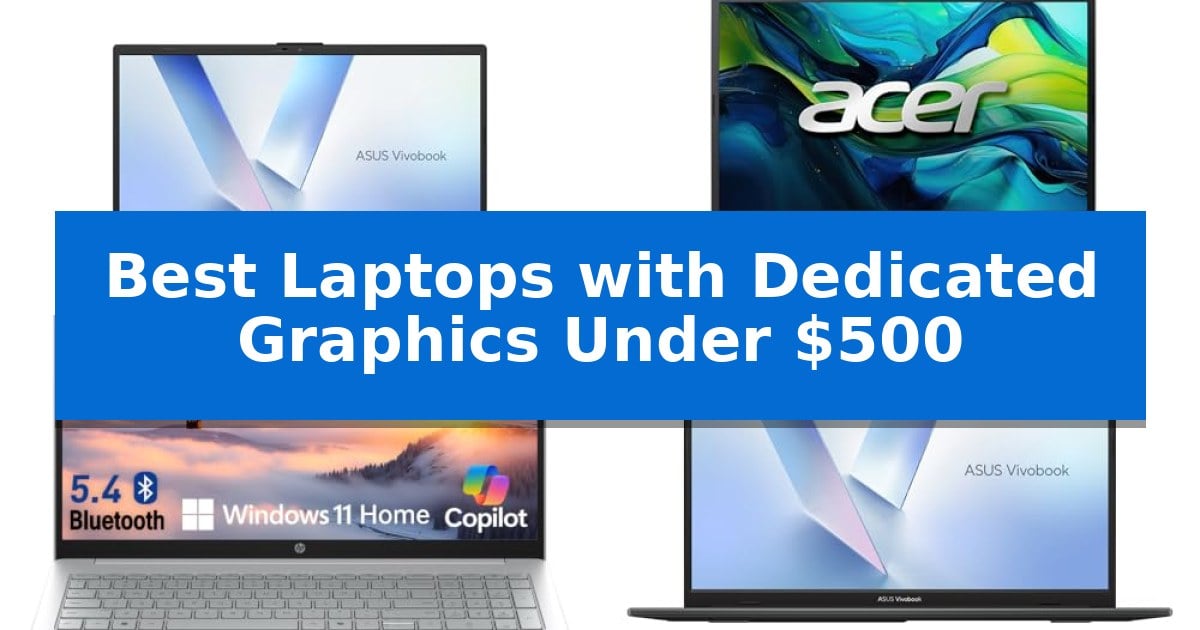 Best Laptops with Dedicated Graphics Under $500