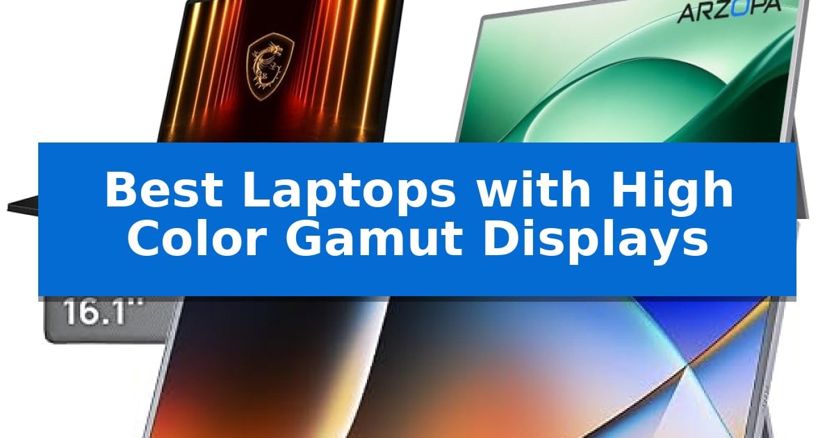 Best Laptops with High Color Gamut Displays