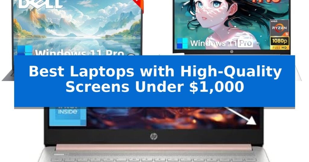 Best Laptops with High-Quality Screens Under $1,000
