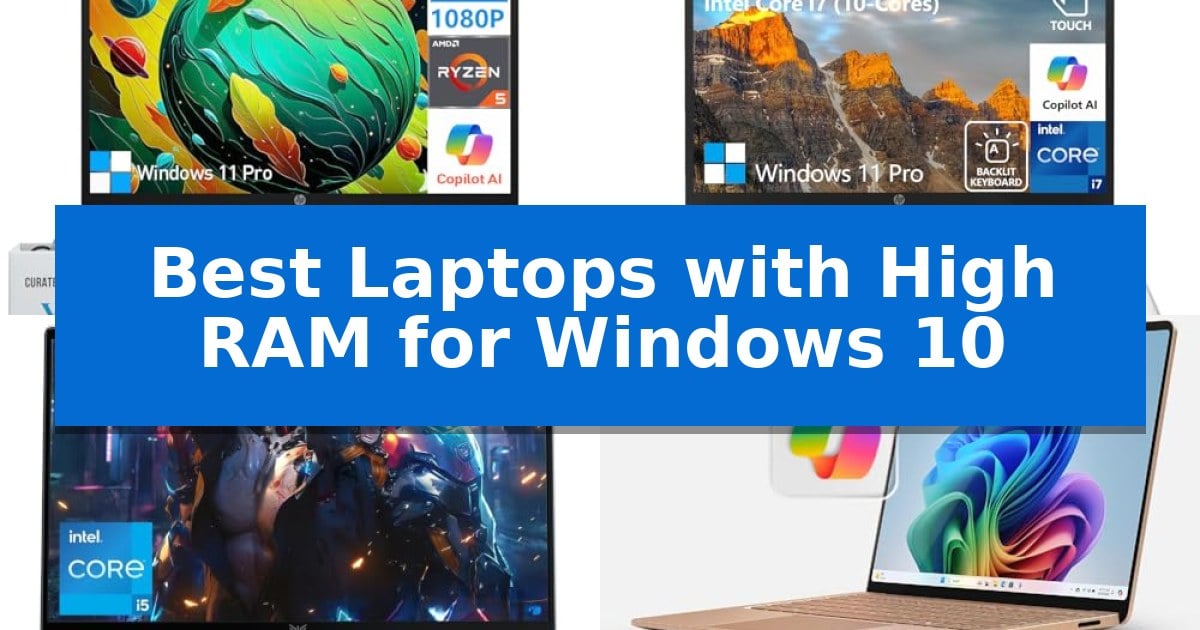 Best Laptops with High RAM for Windows 10
