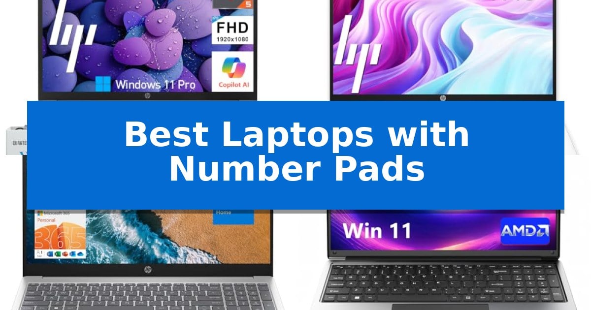 Best Laptops with Number Pads