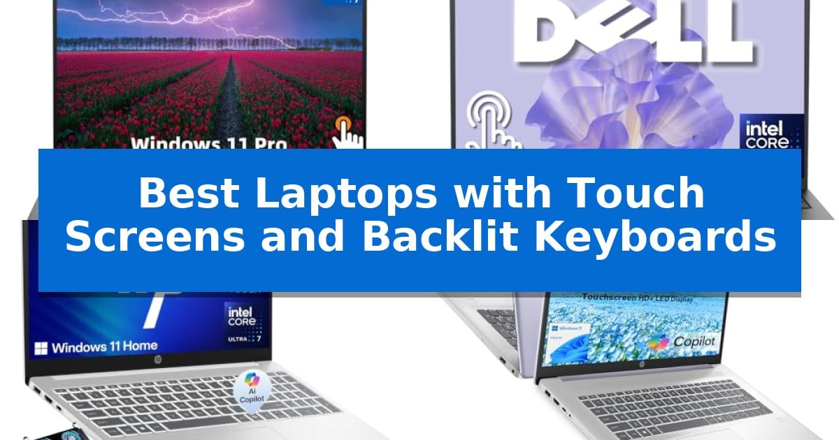 Best Laptops with Touch Screens and Backlit Keyboards