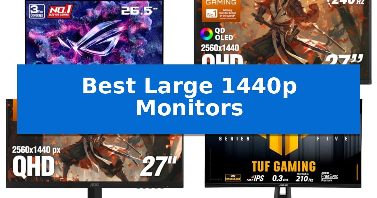 Best Large 1440p Monitors