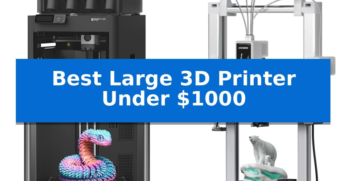 Best Large 3D Printer Under $1000
