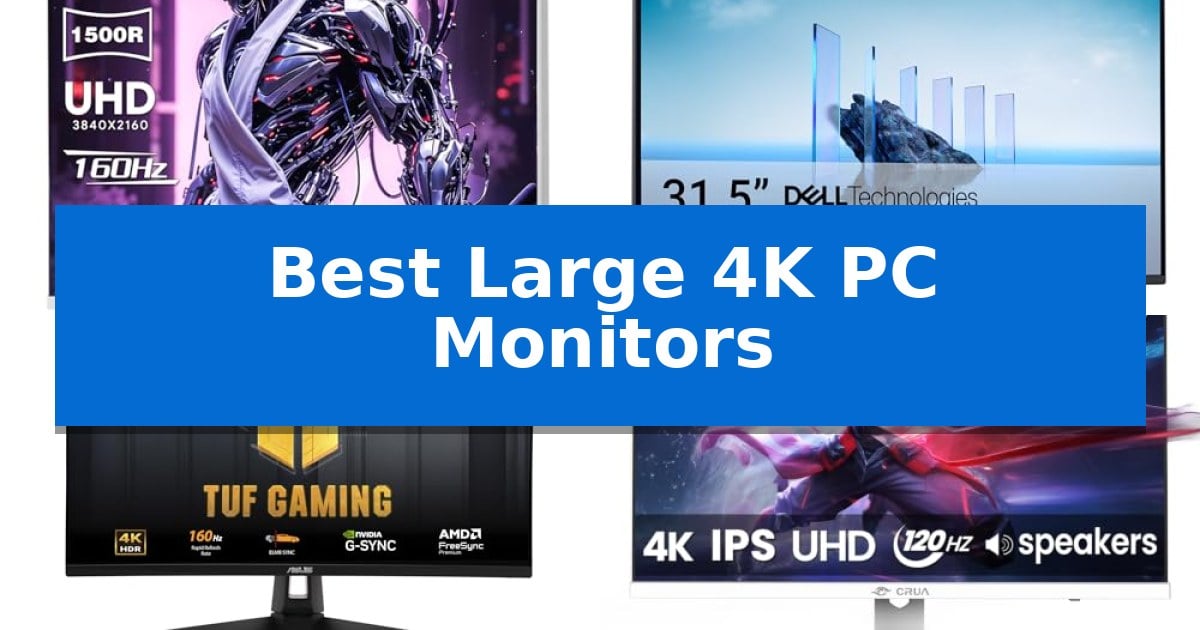 Best Large 4K PC Monitors