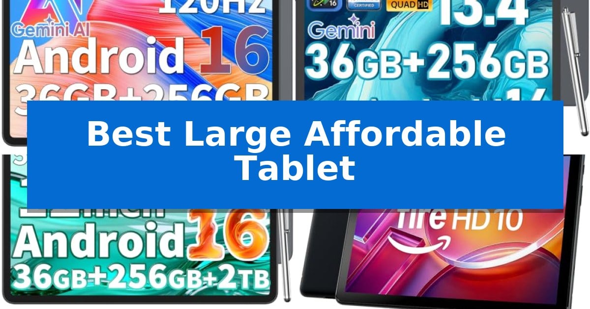 Best Large Affordable Tablet