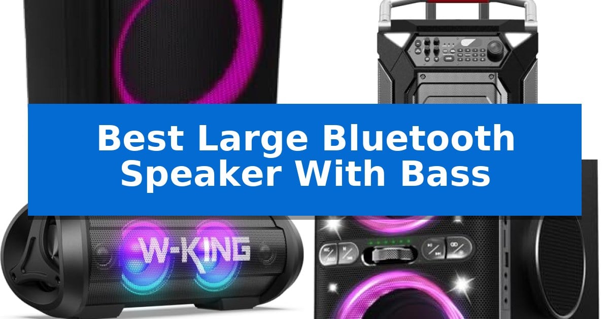 Best Large Bluetooth Speaker With Bass