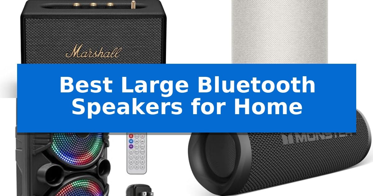 Best Large Bluetooth Speakers for Home
