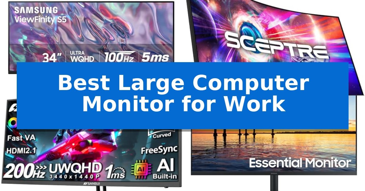 Best Large Computer Monitor for Work