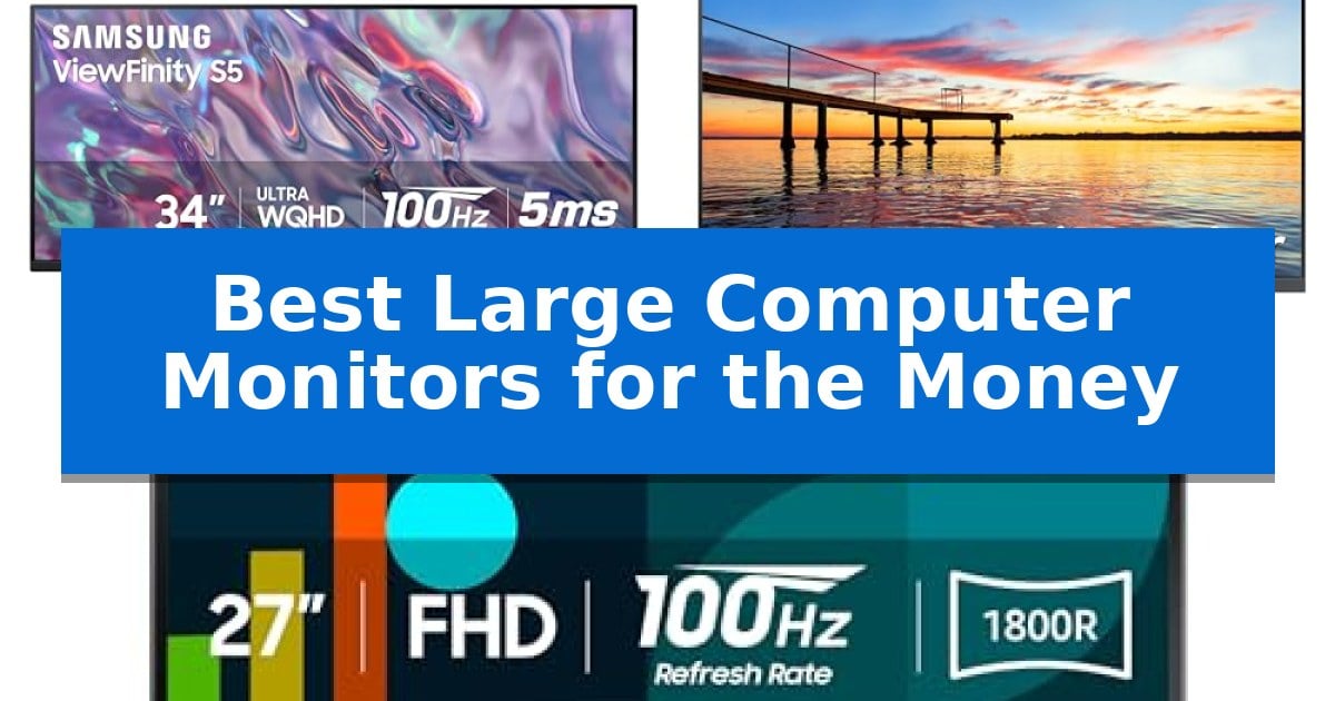 Best Large Computer Monitors for the Money