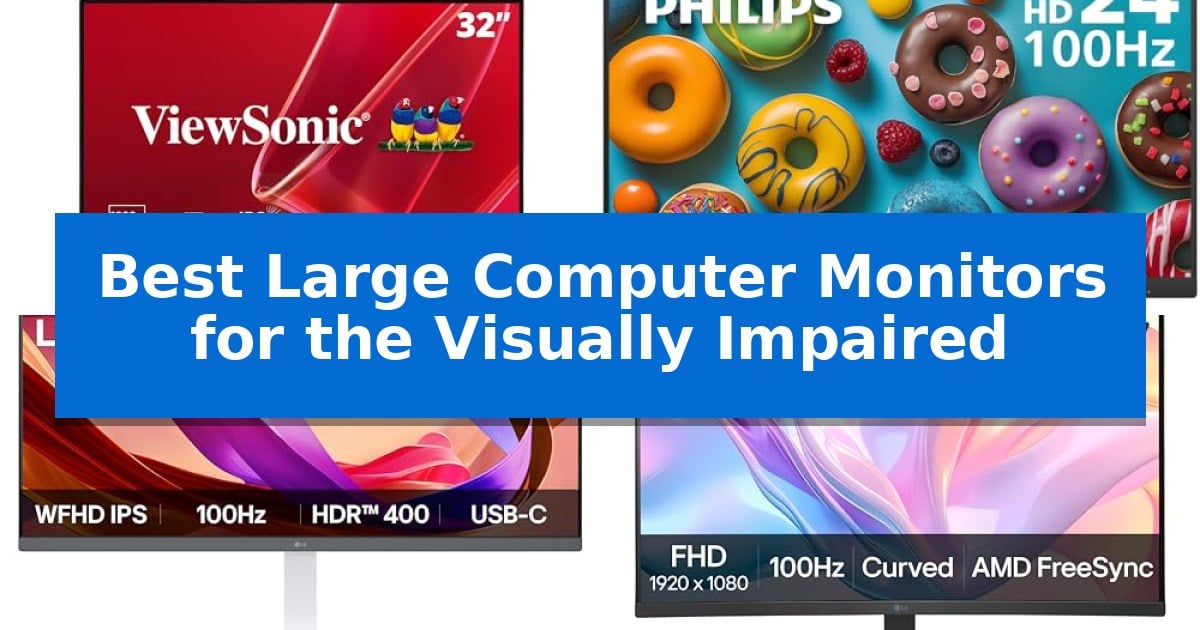 Best Large Computer Monitors for the Visually Impaired
