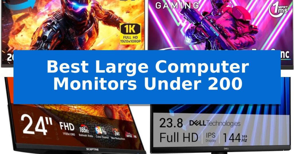 Best Large Computer Monitors Under 200