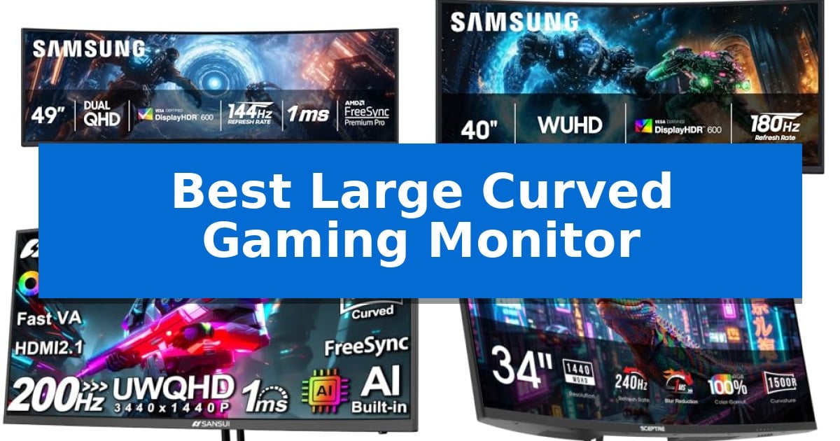 Best Large Curved Gaming Monitor