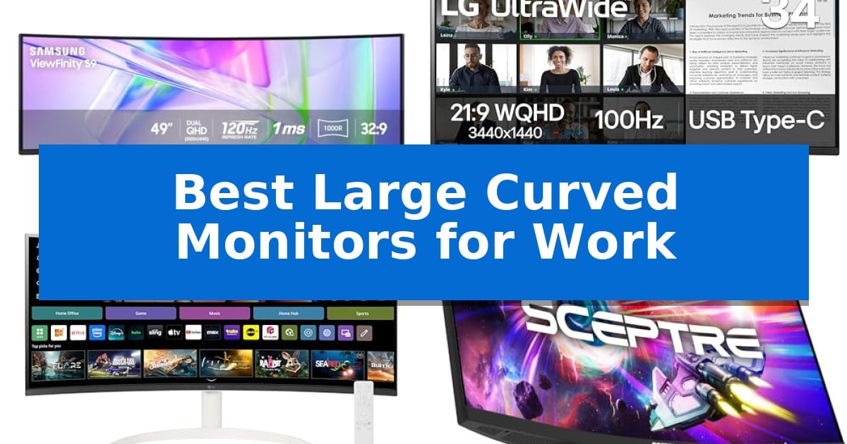 Best Large Curved Monitors for Work