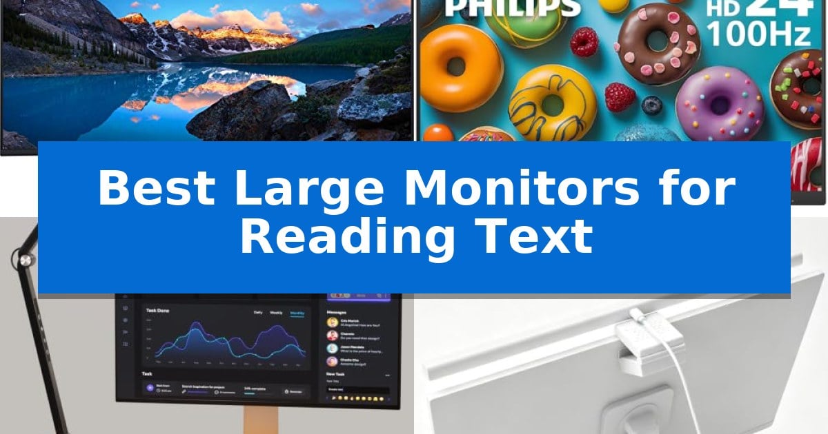 Best Large Monitors for Reading Text