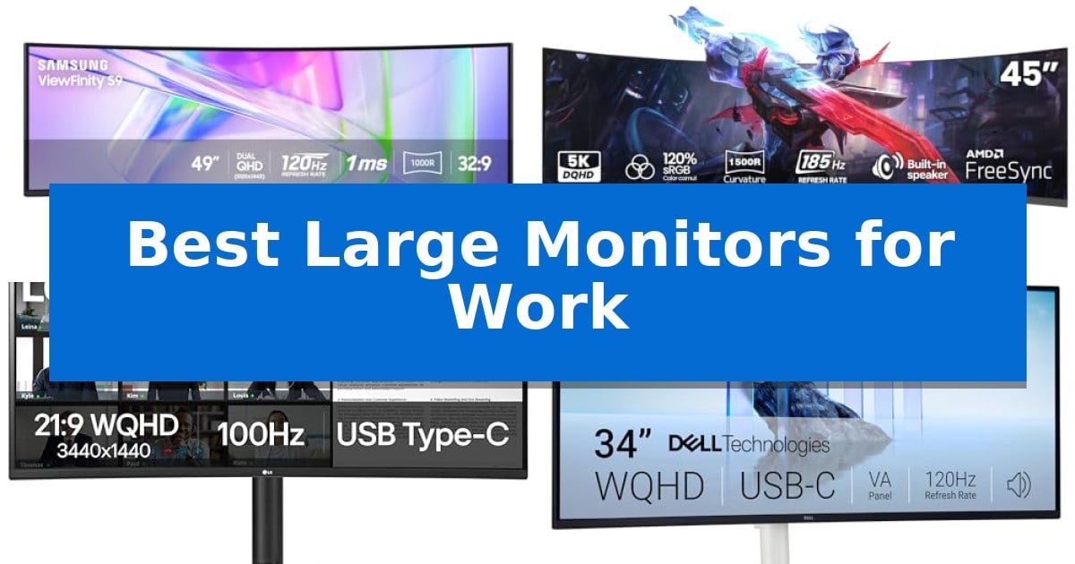 Best Large Monitors for Work