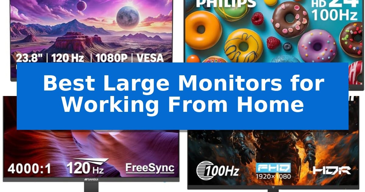 Best Large Monitors for Working From Home