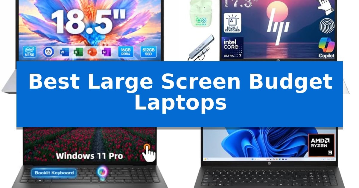 Best Large Screen Budget Laptops