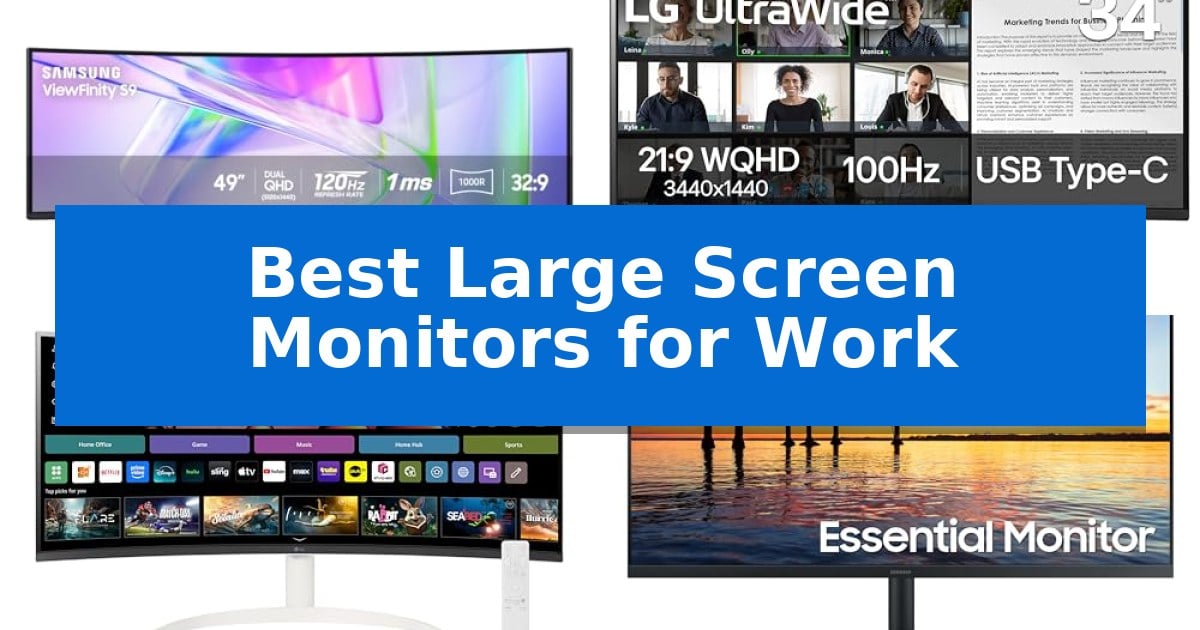 Best Large Screen Monitors for Work