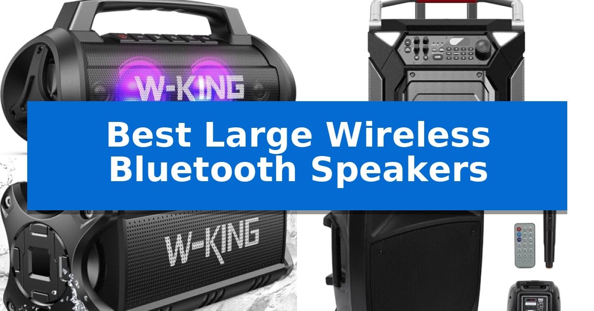Best Large Wireless Bluetooth Speakers